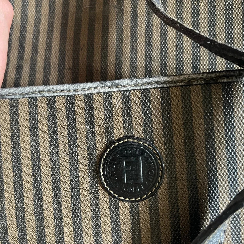 Vintage Fendi Pequin Crossbody Bag Purse - Picture 12 of 16